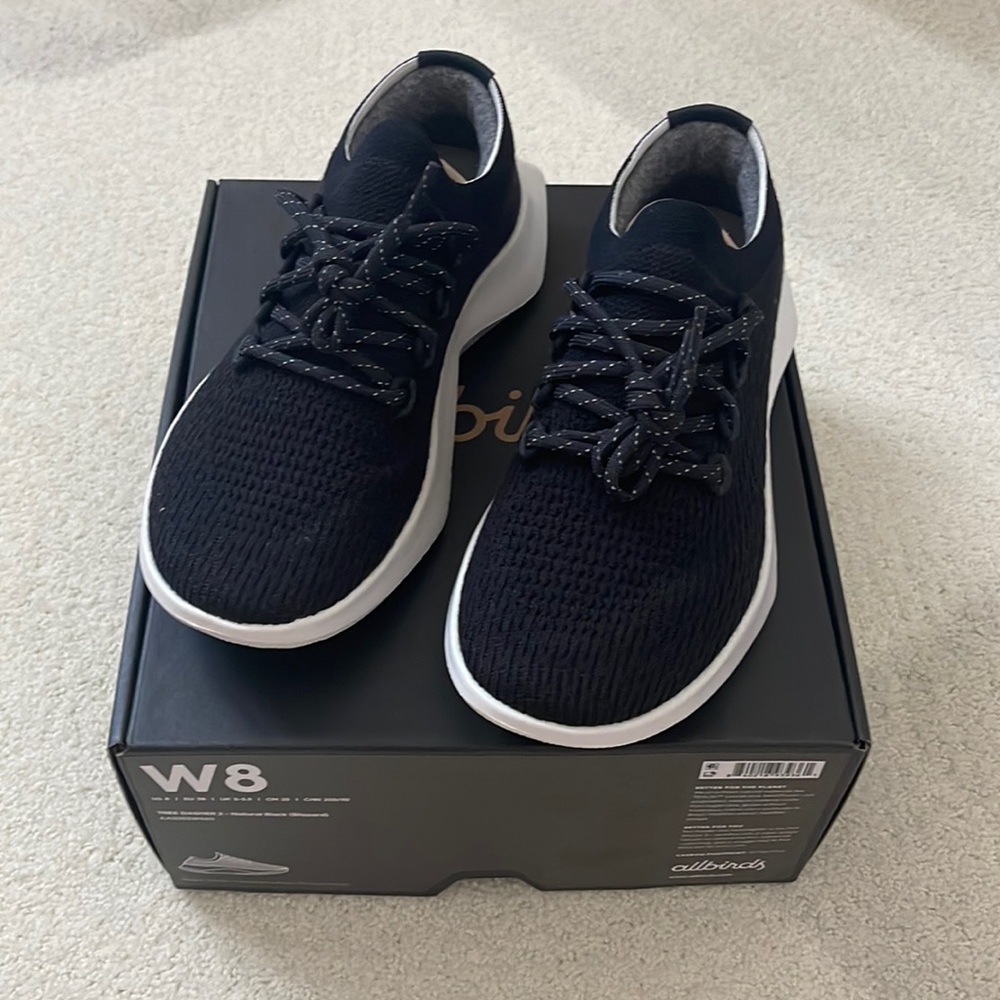 Allbirds Women's Tree Dasher 2 Natural Black Blizzard Sole